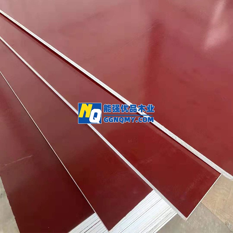 高強度竹膠板，專業(yè)橋梁建筑模板，抗彎曲紅色覆膜，脫模反復周轉(zhuǎn)6次